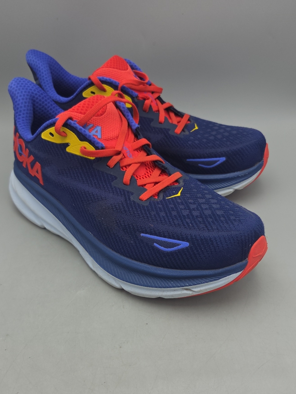 Hoka Clifton 9 Running Shoes Men's 9.5 2E Navy 1132210 BBDGB Athletic Sneakers